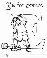 Fitness Coloring Kids Pages Printable Color Related Posts sketch template