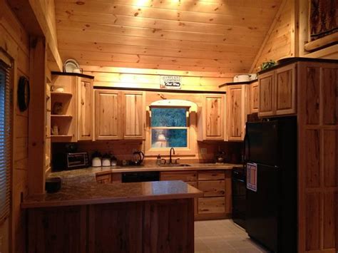 mobile log cabin   cozy interior