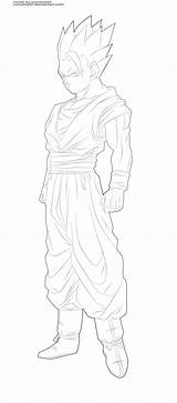 Gohan Coloring Pages Mystic Kamehameha Template sketch template