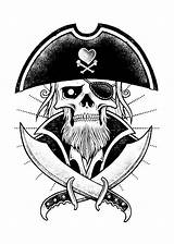 Piraten Totenkopf Pirata Skulls Caveira Ausmalbilder Vorlagen Piratas Bandeira Skeletons Hoenig Susanne Weheartit sketch template