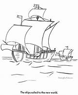 Coloring Pages Columbus Ships Color Printable Boat Boats Kids Ship Choose Board Embroidery Colouring sketch template
