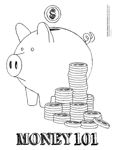 money coloring pages    print