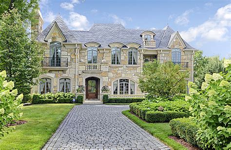million french provincial stone home  hinsdale il homes