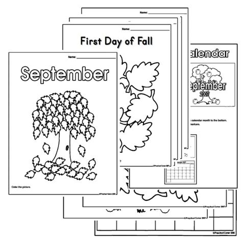 september preschool printables preschool corner