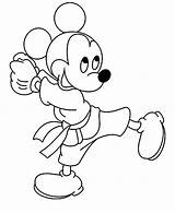 Karate Coloring Pages Martial Arts Mickey Getcolorings Getdrawings Demonstration Disney Does Color Colorings Batch sketch template