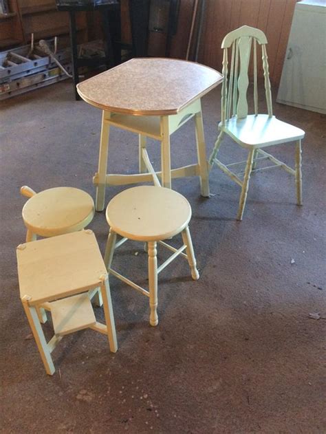 retro kitchen chair table oak bay victoria