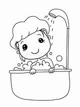 Child Drawing Clipart Washing sketch template