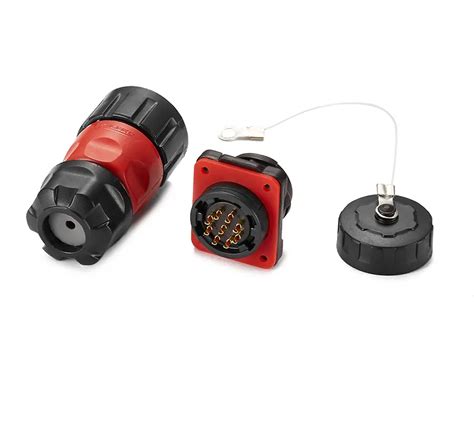 ip waterproof panel mount circular electric  pin plug  socket welding cable connector