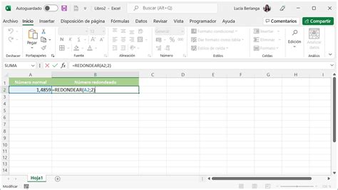 Cómo Redondear En Excel Con La Función Redondear