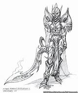 Coloring Pages Knight Death Colouring Elf Blood Warcraft sketch template