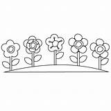 Garden Coloring Flower Pages Seasons Nature Spring sketch template