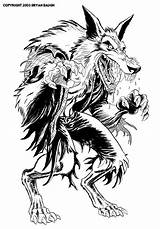 Werewolf Baugh Monsters sketch template