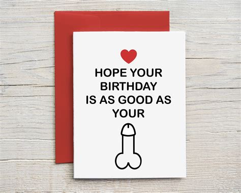 Printable Adult Birthday Card Penis Card Naughty Card Etsy