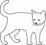 Coloring Kitten Looking Back Pages Cats Cat Coloringpages101 Kids sketch template