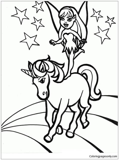 unicorn  girl coloring page  printable coloring pages