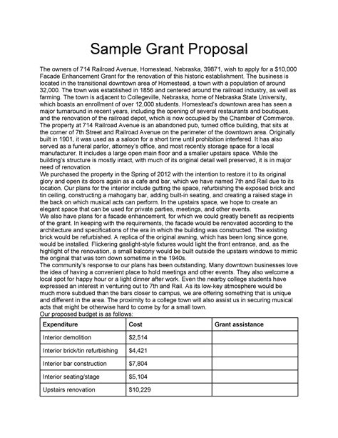 grant proposal templates nsf  profit research templatelab