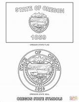 Coloring Oregon State Symbols Pages Printable sketch template