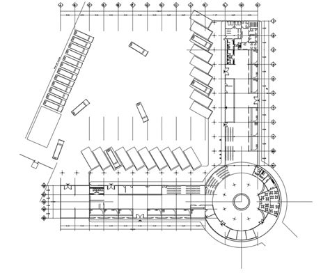 bus terminal architecture layout plan cad drawing details dwg file cadbull