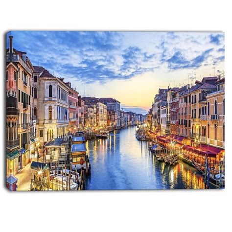 shop designart grand canal panorama landscape photo canvas print