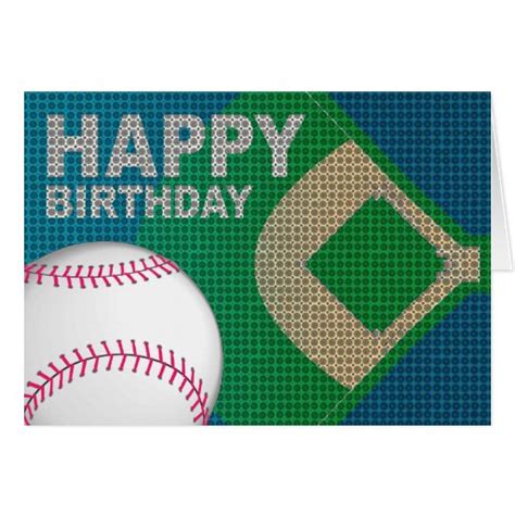 baseball happy birthday card zazzle
