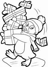 Penguin Winter Coloring Pages Getdrawings sketch template