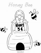 Coloring Bee Honey Built California Usa sketch template