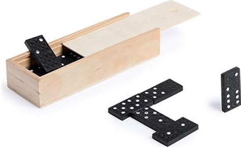 spel domino set domino stenen houten spellen spellendoos volwassenen kinderen bolcom