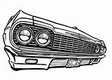 Impala Lowrider Chevy 1964 Clipartmag Quma Impalas sketch template