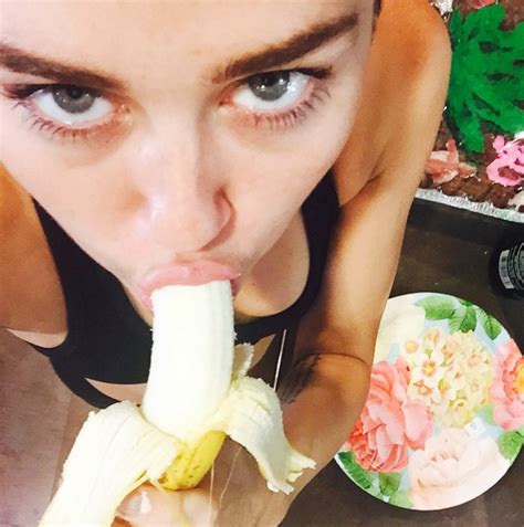 Miley Cyrus Eats Banana Of The Day