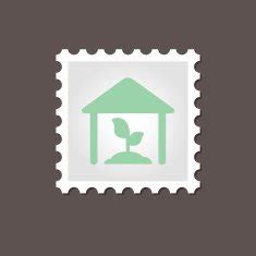 greenhouse stamp outline vector illustration  image