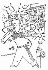 Coloring Barbie Pages Doll Printable Kids Popular sketch template