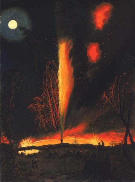 burning oil   night  rouseville pennsylvania  james hamilton wikiartorg