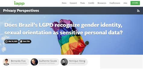 Portal Da Privacidade E Ia Lgpd Classifica “identidade De Gênero” E