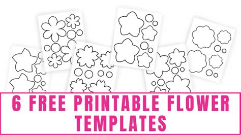 6 free printable flower templates