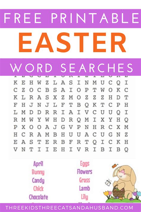 easter printables  word searches  kids