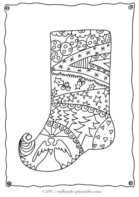 christmas stocking coloring pages pattern  getcoloringscom