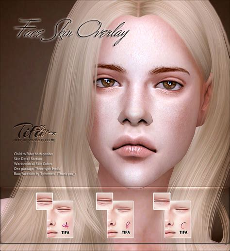 sims  blog face skin overlay  tifa