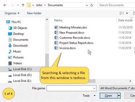 opensave files faster  browsing  folders  windows