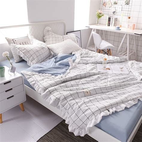 queen quilt set summer bed quilt twin size summer blanket quilt blanket sets plaid summer quilt