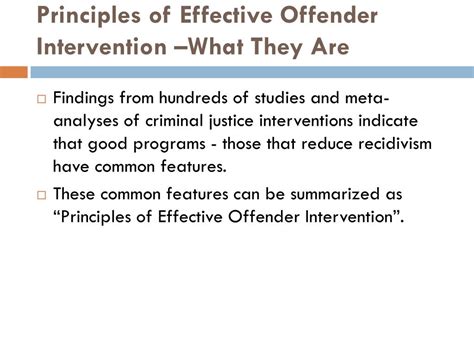 ppt eight evidence based principles for effective offender intervention powerpoint
