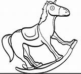 Horse Rocking Coloring Pages Print Getcolorings sketch template