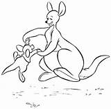 Kanga Coloring Pages Roo Comments Colouring Coloringhome sketch template