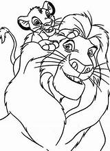 Simba Mufasa Coloring Father His Pages Coloriage 1990 Print Est Tattoo Size Popular Sketch Color Template sketch template