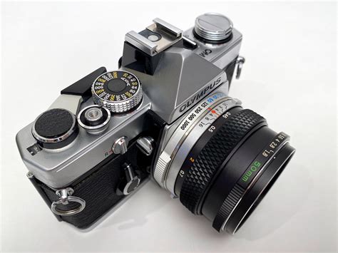 olympus om  mm film camera silver nosed  mm  zuiko etsy