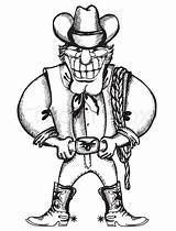 Lasso Drawing Cowboy Getdrawings sketch template