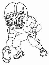 Football Player Coloring Pages Kids Printable American sketch template