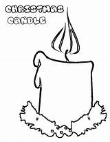 Candle Coloring Pages Christmas Color sketch template