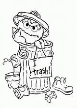 Oscar Grouch Coloring Pages Street Sesame Trash Colouring Drawing Sign Sheets Color Books Christmas Elmo Book Monster Oscars Getdrawings Birthday sketch template