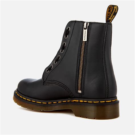 dr martens leather  pascal front zip  black lyst