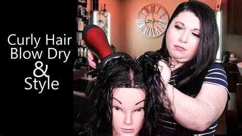 asmr relaxing hair salon roleplay blow dry hair dryer style curly